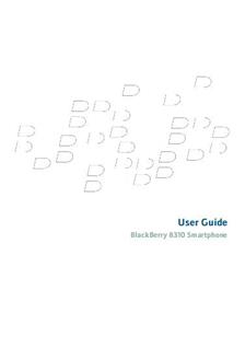 Blackberry Curve 8310 manual. Tablet Instructions.